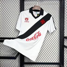 Camisa Vasco Away 1988 Retrô - Branca e Preta | Torcedor