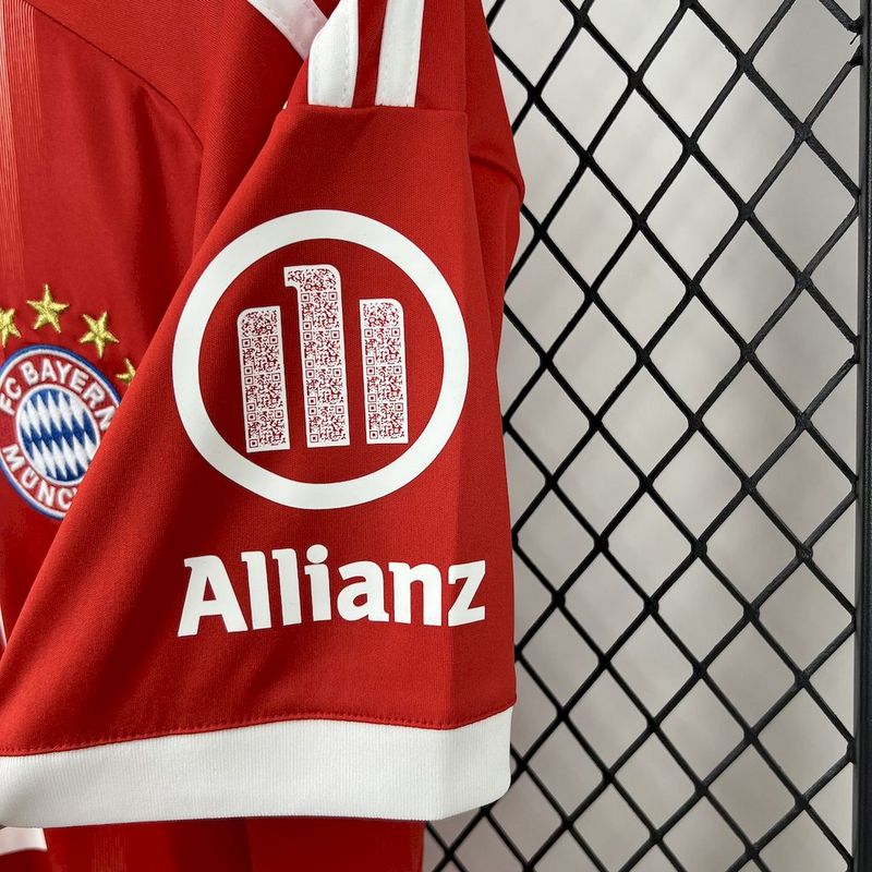 Camisa Bayern de Munique Home 25/26 - Vermelha e Branca | Torcedor