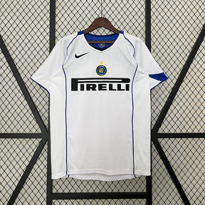 Camisa Inter de Milão Away 2004/05 Retrô - Branca | Torcedor