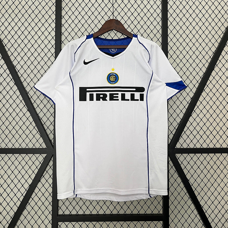 Camisa Inter de Milão Away 2004/05 Retrô - Branca | Torcedor