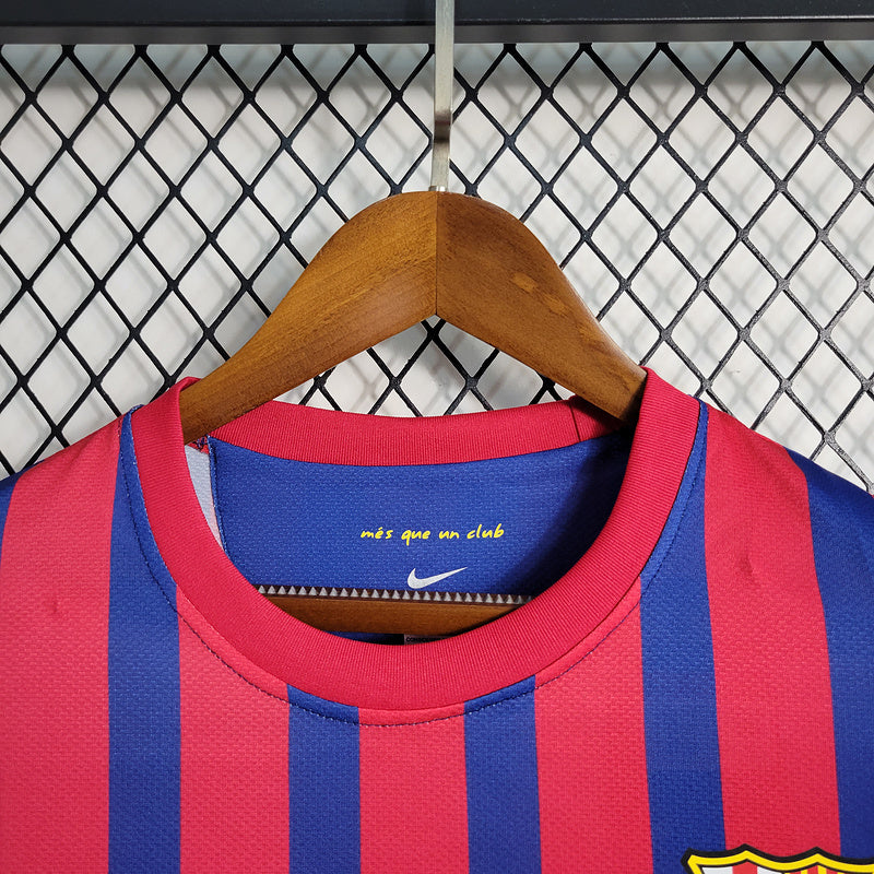 Camisa Barcelona Home 2011/12 Retrô - Vermelha e Azul | Torcedor