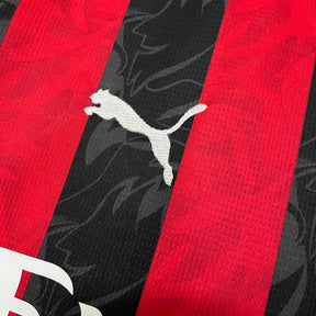 Camisa Milan Home 25/26 - Preta e Vermelha | Torcedor