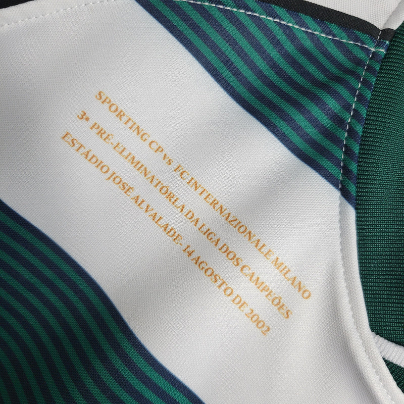 Camisa Sporting Home 2001/03 Retrô - Verde e Branca | Torcedor