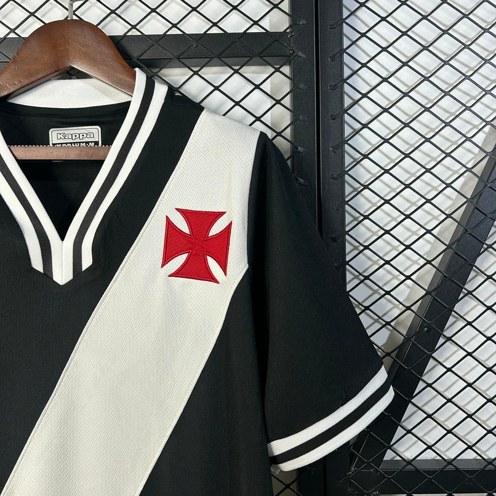 Camisa Vasco Home 25/26 - Preta e Branca | Torcedor