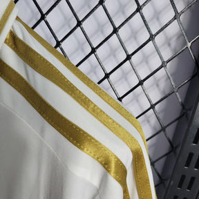 Camisa Real Madrid Home 11/12 Retrô - Branca e Dourada | Torcedor - FutNews