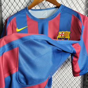 Camisa Barcelona 05/06 Retrô - Azul e Vermelha | Torcedor - FutNews