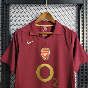 Camisa Arsenal Home 05/06 Retrô - Vinho | Torcedor - FutNews