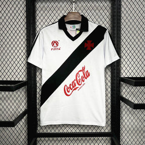 Camisa Vasco Away 1988 Retrô - Branca e Preta | Torcedor