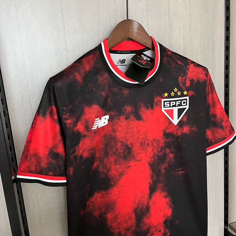 Camisa São Paulo Third 2024/25 - Preta e Vermelha | Torcedor