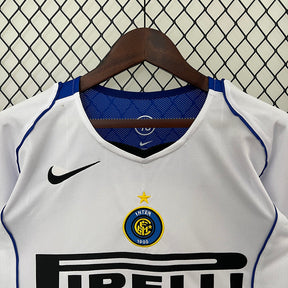 Camisa Inter de Milão Away 2004/05 Retrô - Branca | Torcedor