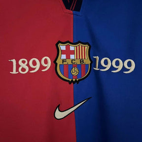Camisa Barcelona Home 1999 Retrô - Azul e Vermelha | Torcedor