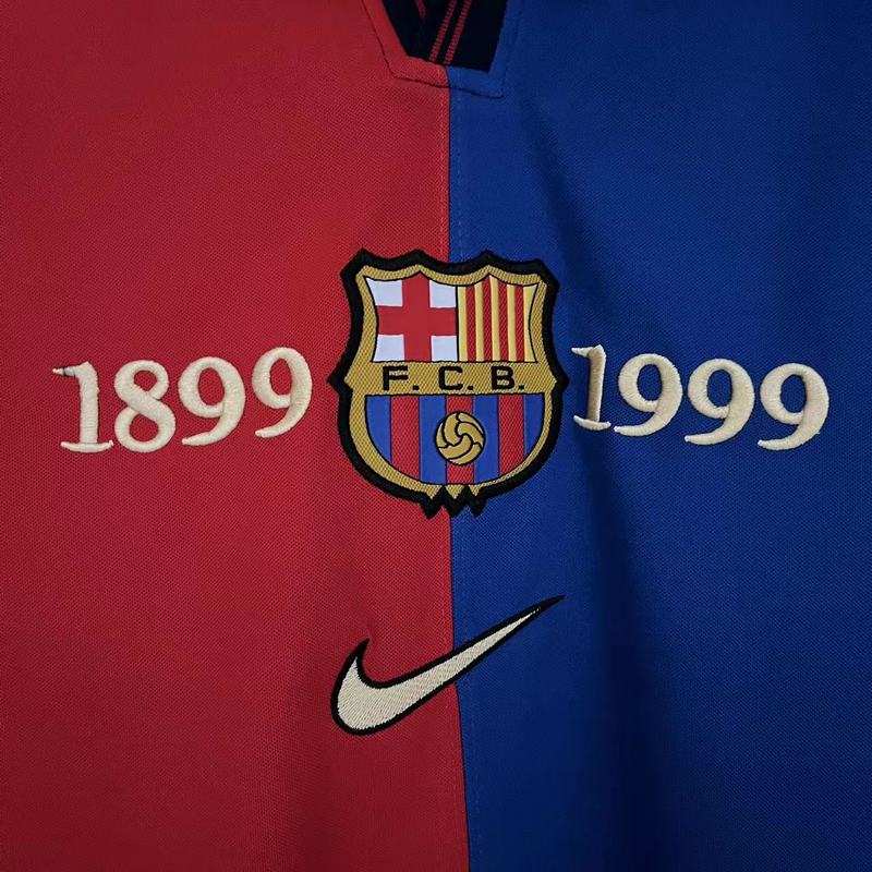 Camisa Barcelona Home 1999 Retrô - Azul e Vermelha | Torcedor