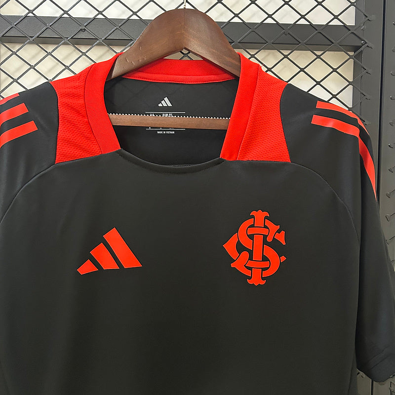 Camisa Internacional Treino 25/26 - Preta e Vermelha | Torcedor