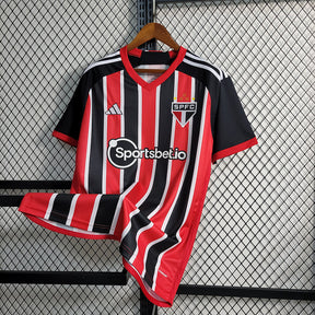 Camisa São Paulo Home 2023/24 - Vermelho e Preto | Torcedor