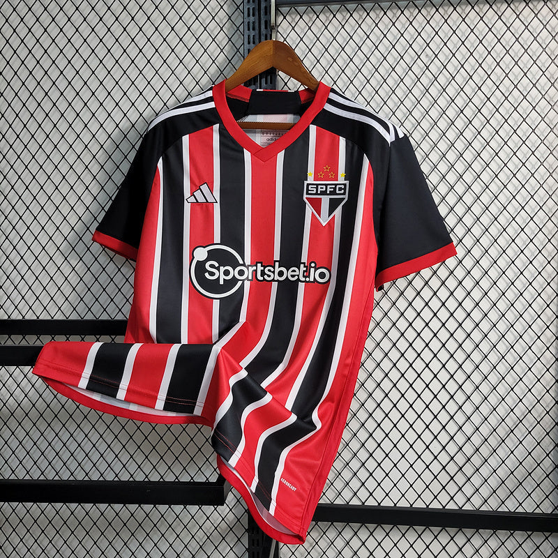 Camisa São Paulo Home 2023/24 - Vermelho e Preto | Torcedor