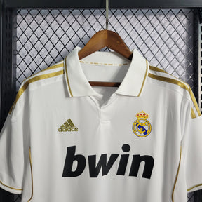Camisa Real Madrid Home 11/12 Retrô - Branca e Dourada | Torcedor - FutNews