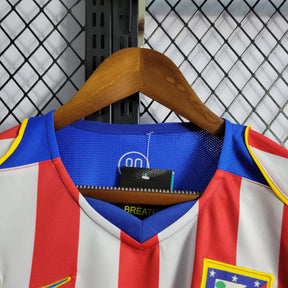 Camisa Atlético de Madrid Spider 04/05 Retrô - Branca e Vermelha | Torcedor - FutNews