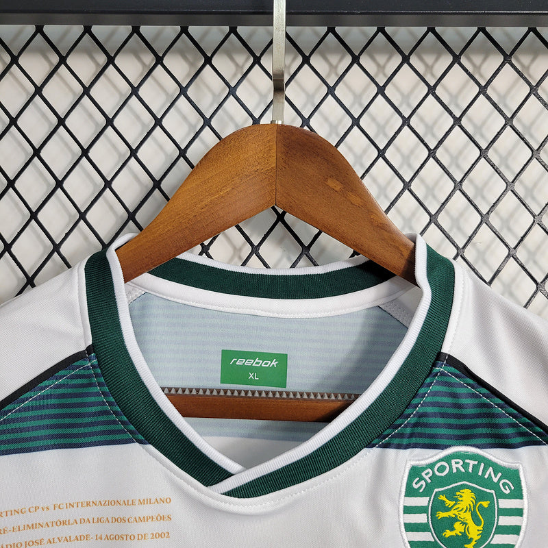 Camisa Sporting Home 2001/03 Retrô - Verde e Branca | Torcedor