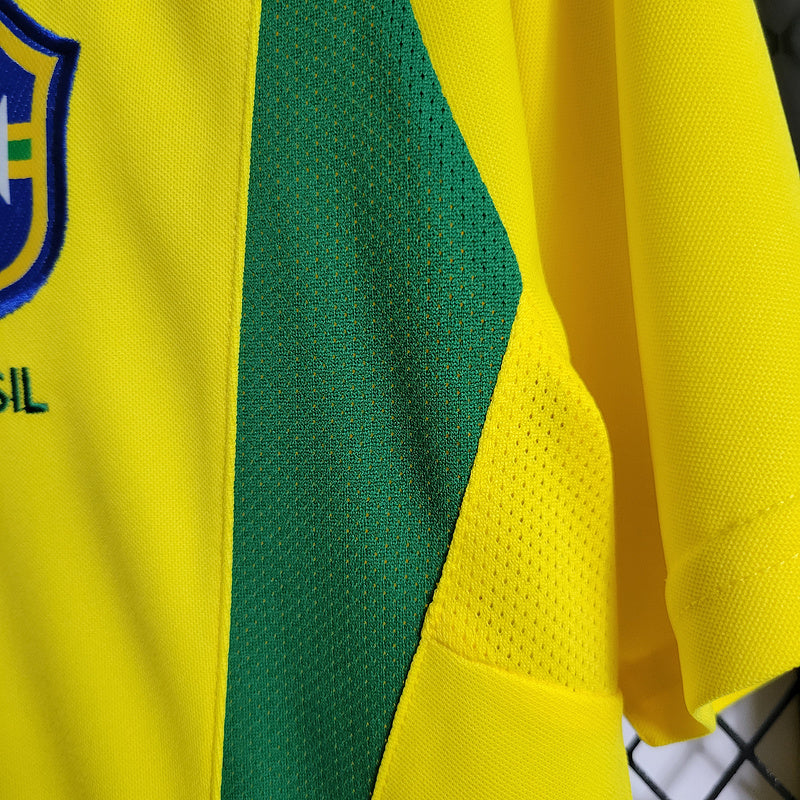 Camisa Brasil Home 2002 Retrô - Amarela | Torcedor