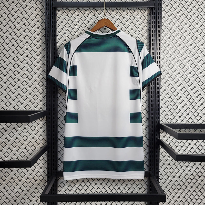 Camisa Sporting Home 2001/03 Retrô - Verde e Branca | Torcedor