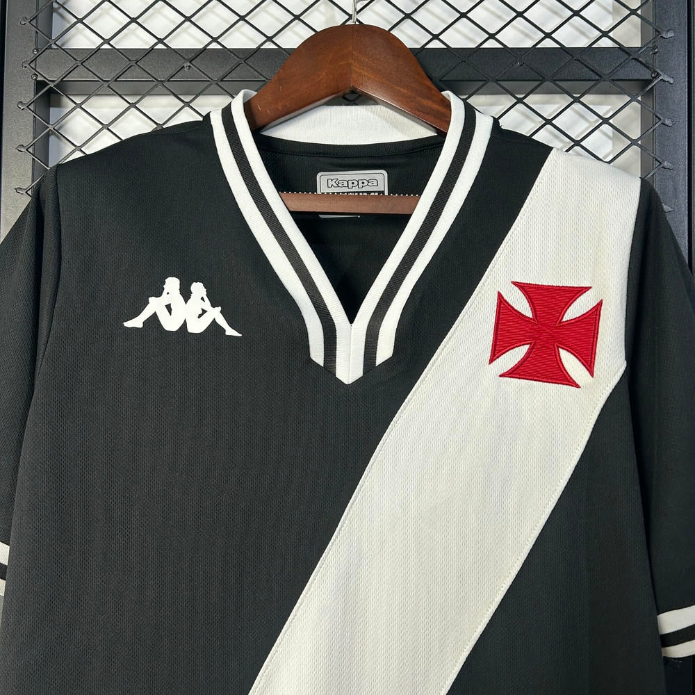 Camisa Vasco Home 25/26 - Preta e Branca | Torcedor