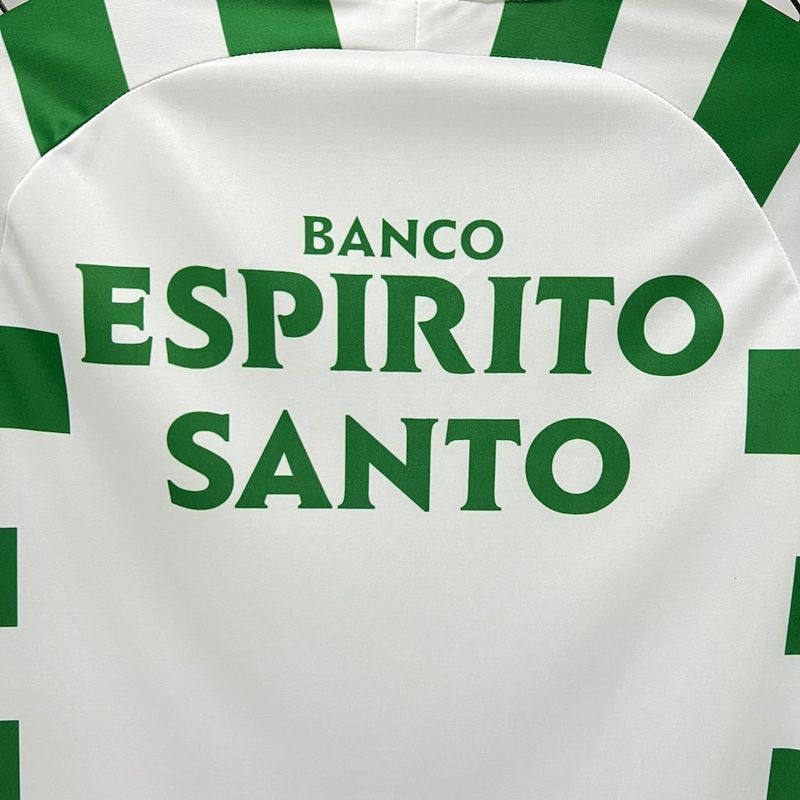 Camisa Sporting Home 2003/04 Retrô - Verde e Branca | Torcedor