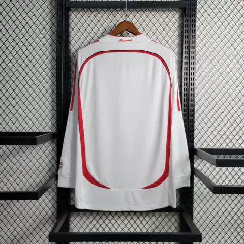 Camisa Milan Away 06/07 Retrô Manga Longa - Branca | Torcedor - FutNews