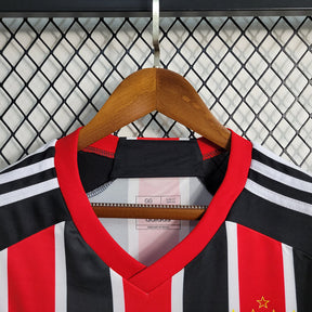 Camisa São Paulo Home 2023/24 - Vermelho e Preto | Torcedor