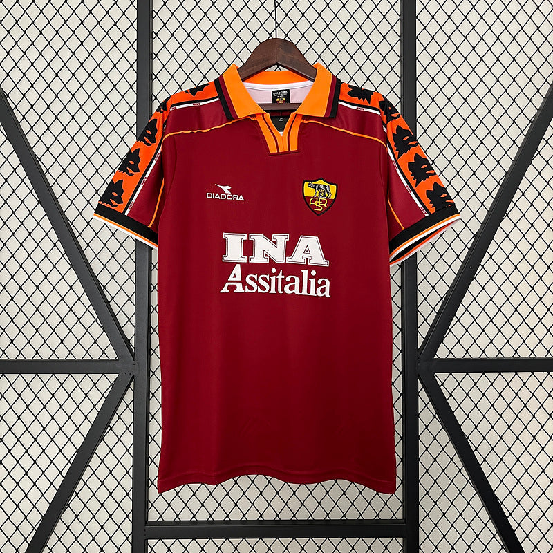 Camisa Roma Home 1998/99 Retrô - Vermelha | Torcedor