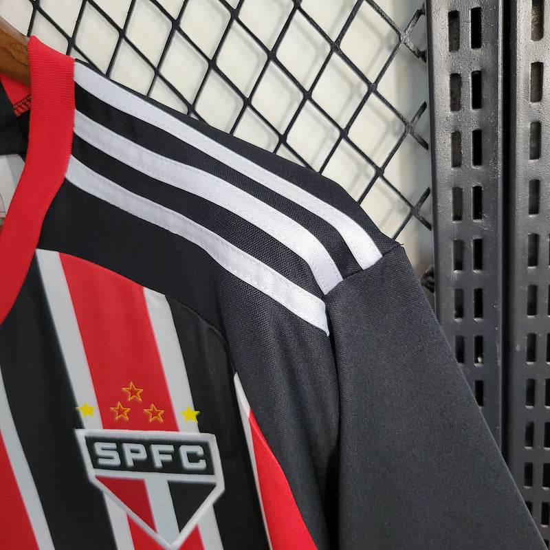Camisa São Paulo Home 2023/24 - Vermelho e Preto | Torcedor