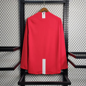 Camisa Manchester United Home 07/08 Retrô Manga Longa - Vermelha | Torcedor