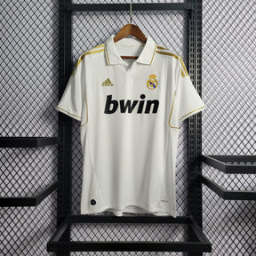 Camisa Real Madrid Home 11/12 Retrô - Branca e Dourada | Torcedor - FutNews