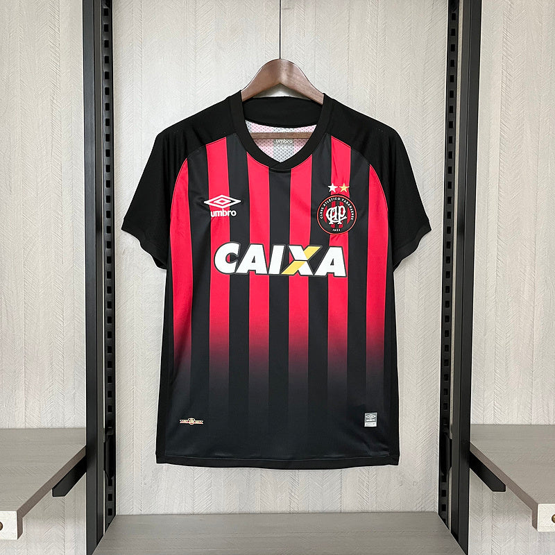 Camisa Athletico Paranaense Retrô Home 2017/18 - Vermelha e Preta | Torcedor