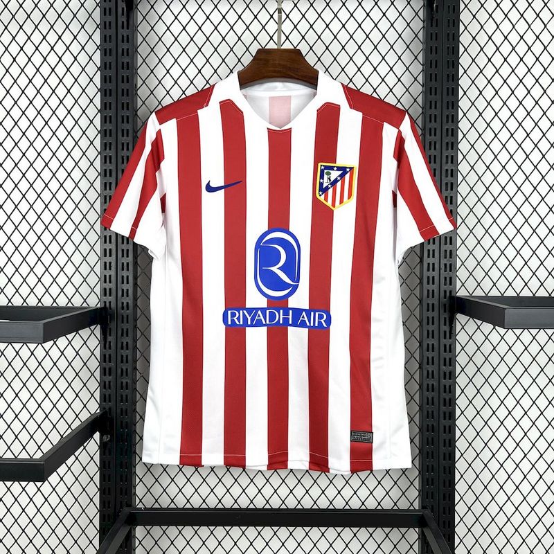 Camisa Atlético de Madrid Home 2025/26 - Branca e Vermelha | Torcedor