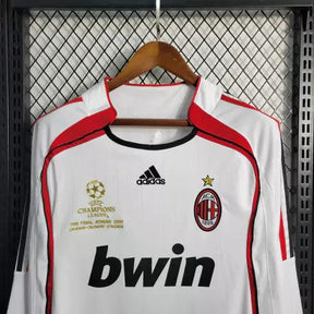 Camisa Milan Away 06/07 Retrô Manga Longa - Branca | Torcedor - FutNews