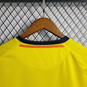 Camisa Barcelona Away 2008/09 Retrô Manga Longa - Amarela | Torcedor