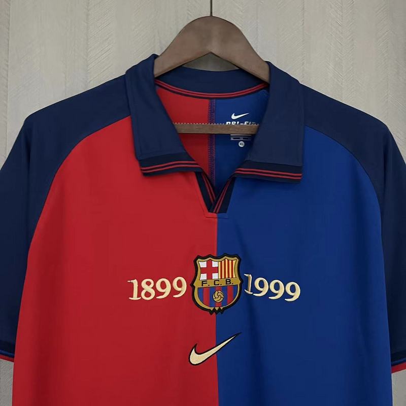 Camisa Barcelona Home 1999 Retrô - Azul e Vermelha | Torcedor