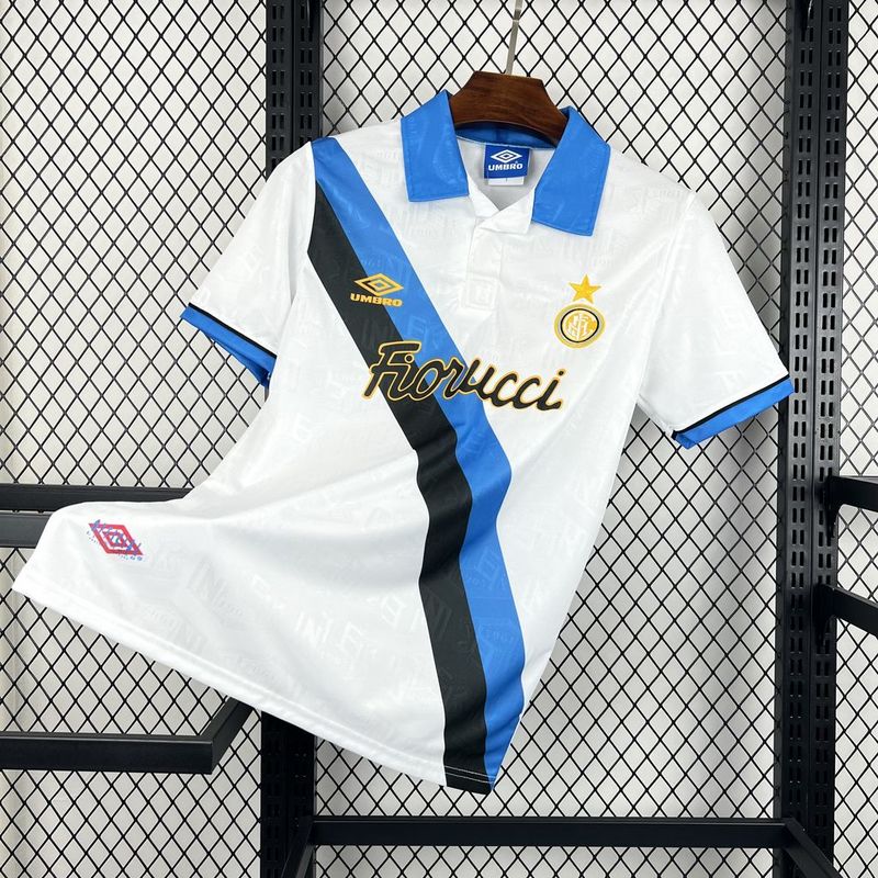 Camisa Inter de Milão Away 1994/95 Retrô - Branca | Torcedor