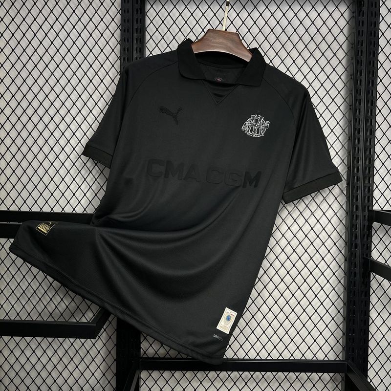 Camisa Olympique de Marseille 24/25 - Preta | Edição Especial