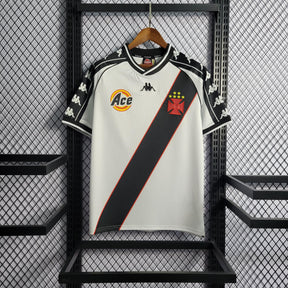 Camisa Vasco Away 2000 Retrô - Branca e Preta | Torcedor - FutNews
