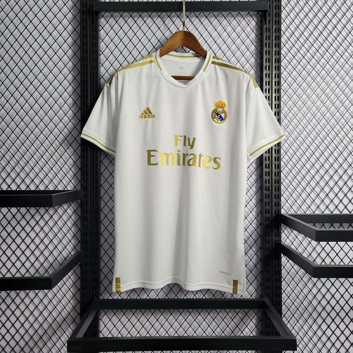 Camisa Real Madrid Home 19/20 Retrô - Branca e Dourada | Torcedor - FutNews