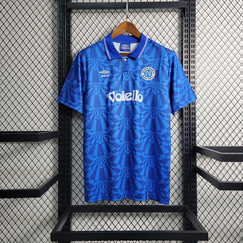 Camisa Napoli Home 1991/92 Retrô - Azul | Torcedor