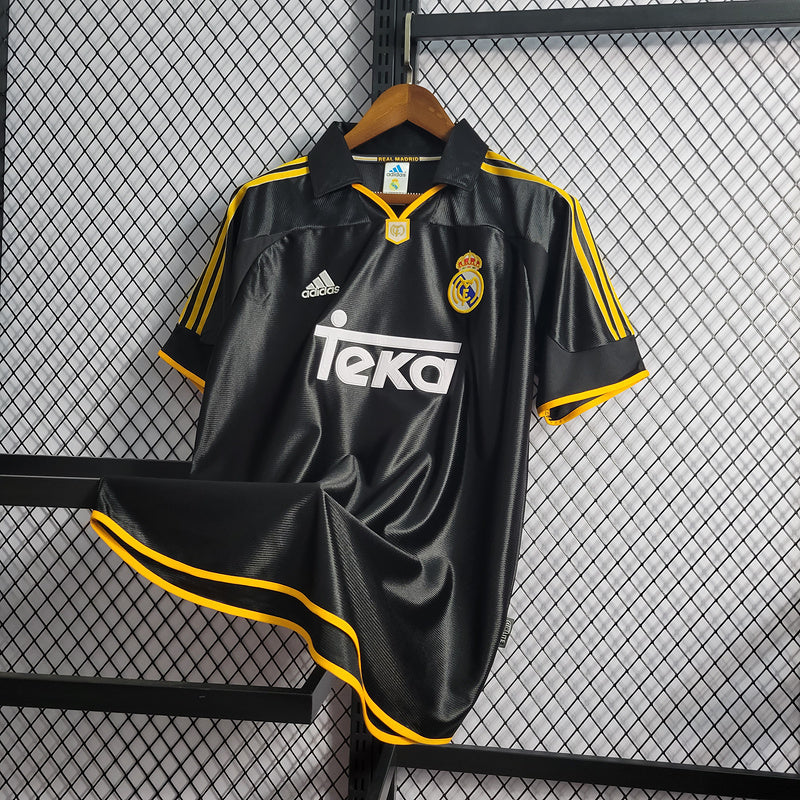 Camisa Real Madrid Away 1999/2000 Retrô - Preta | Torcedor