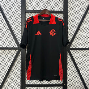 Camisa Internacional Treino 25/26 - Preta e Vermelha | Torcedor