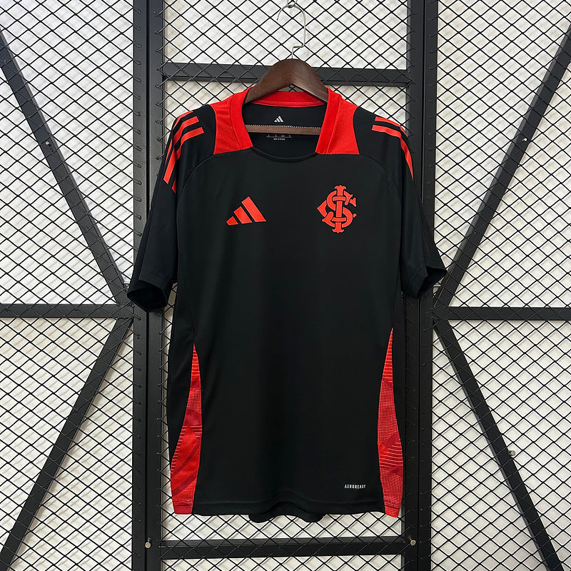 Camisa Internacional Treino 25/26 - Preta e Vermelha | Torcedor