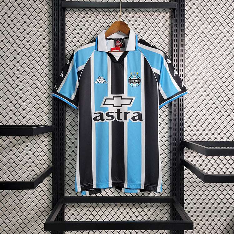 Camisa Grêmio Retrô Home 2000 - Azul e Preta | Torcedor
