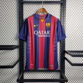Camisa Barcelona Home 14/15 Retrô - Azul e Vermelha | Torcedor - FutNews