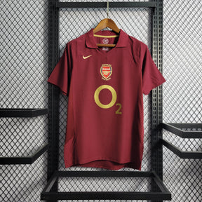 Camisa Arsenal Home 05/06 Retrô - Vinho | Torcedor - FutNews
