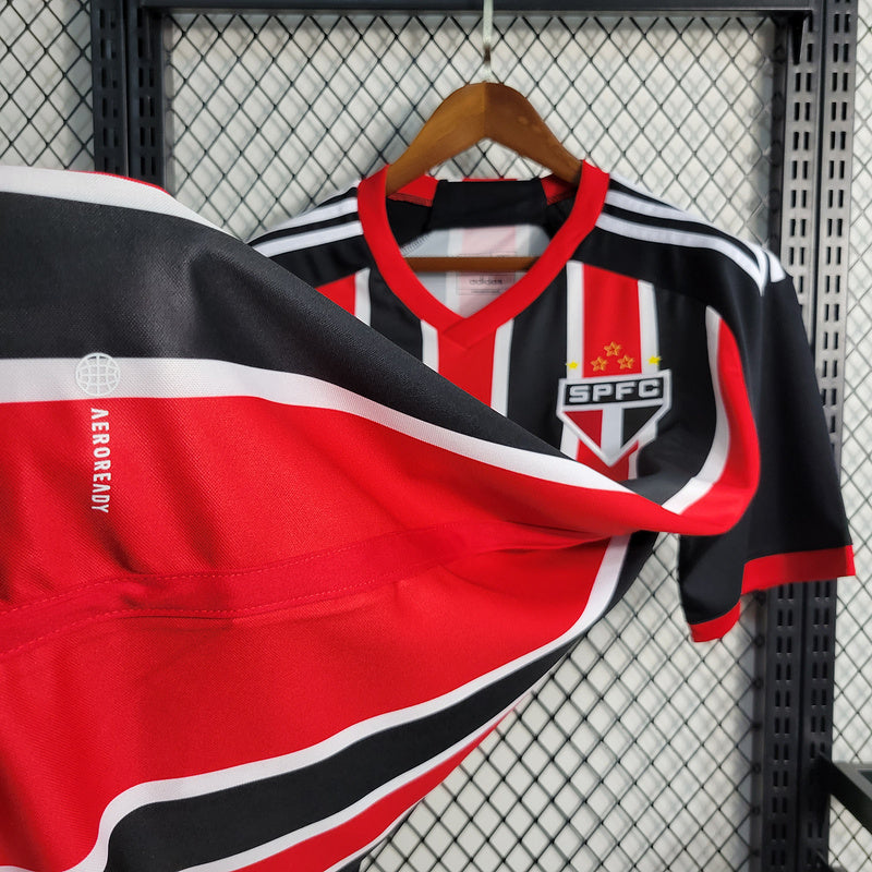 Camisa São Paulo Home 2023/24 - Vermelho e Preto | Torcedor
