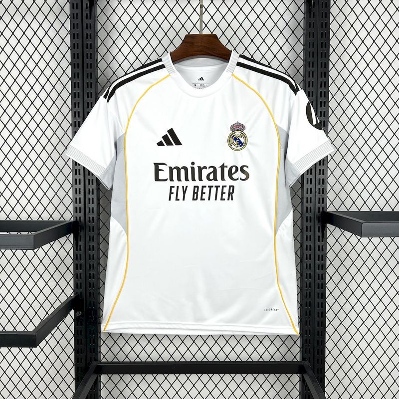 Camisa Real Madrid Home 25/26 - Branca | Torcedor